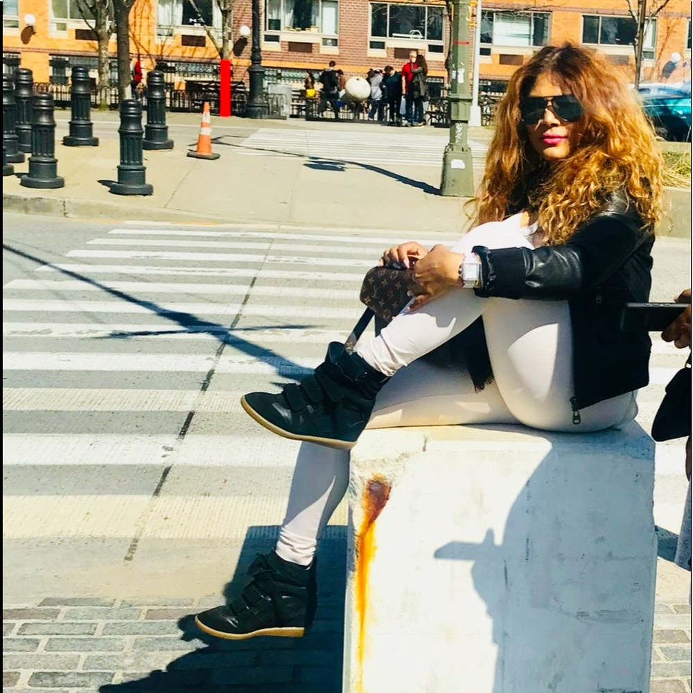 Isabel Marant Beckett Suede Wedge Sneaker, Size 7